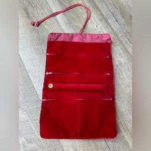 Travel Jewelry Pouch Travel Pouch RED Vtg